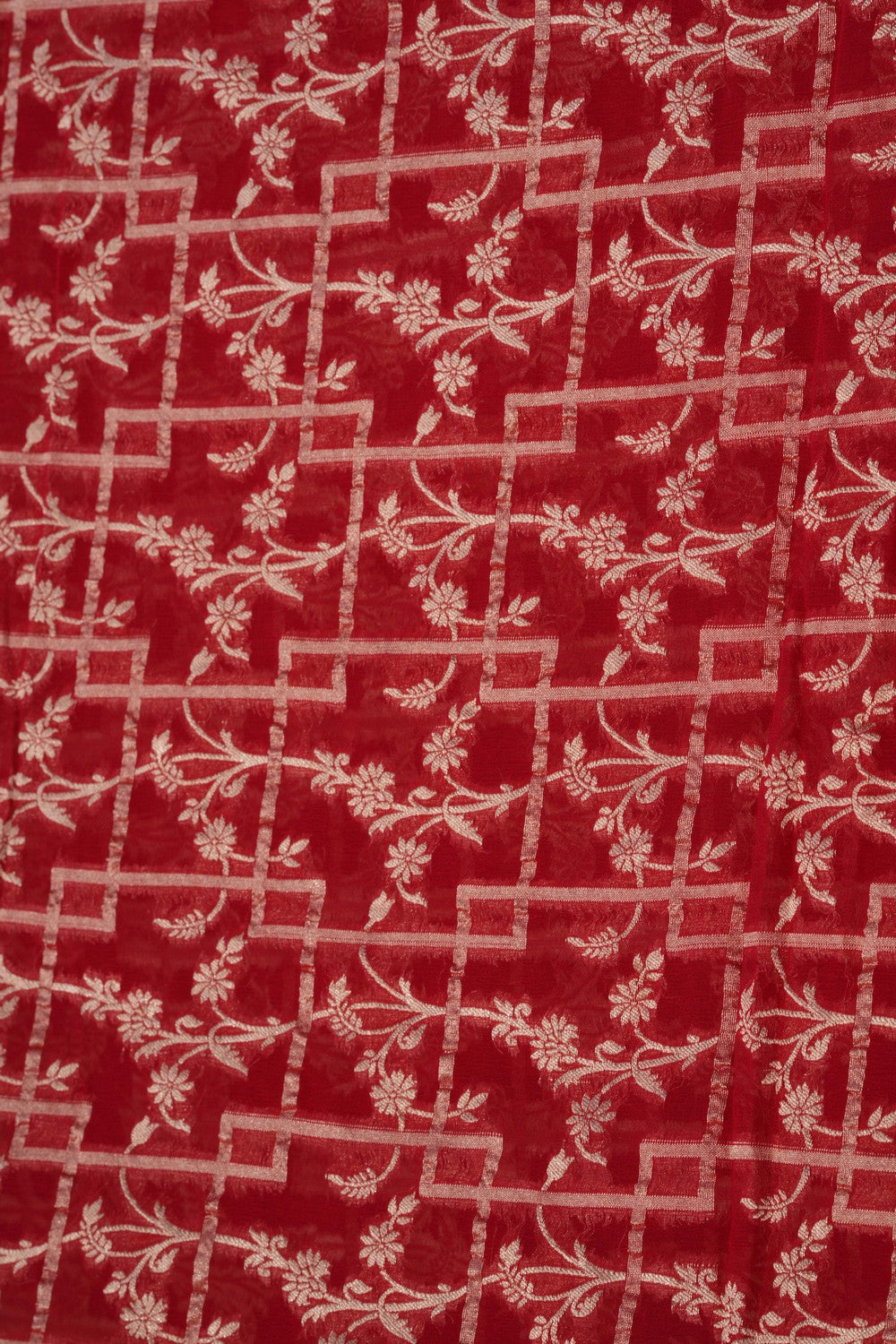 Image of Banarasi Georgette Red Saree